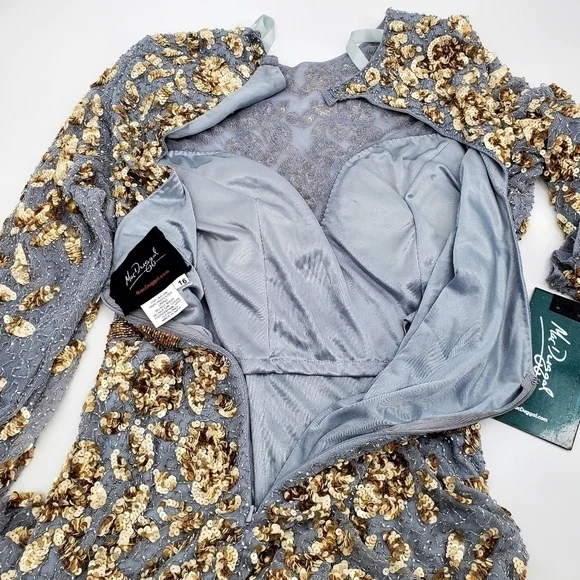 Mac Duggal Long Sleeve Sequin Embellished Gown - Picture 8 of 11